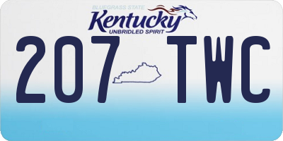 KY license plate 207TWC
