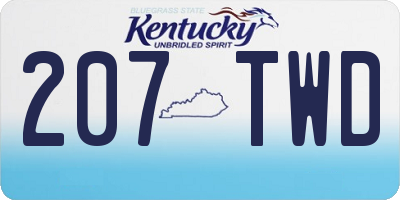 KY license plate 207TWD