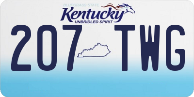 KY license plate 207TWG