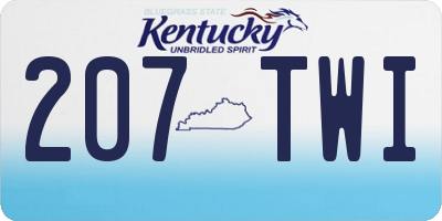 KY license plate 207TWI