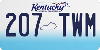 KY license plate 207TWM