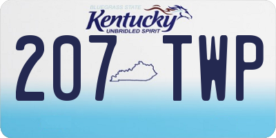 KY license plate 207TWP
