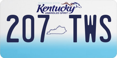 KY license plate 207TWS