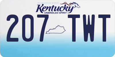 KY license plate 207TWT