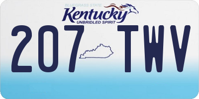 KY license plate 207TWV