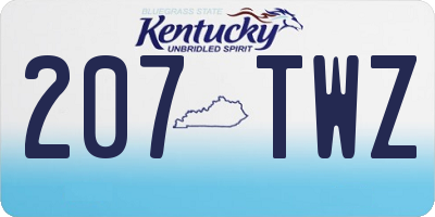 KY license plate 207TWZ