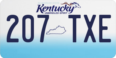 KY license plate 207TXE
