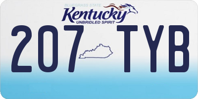 KY license plate 207TYB