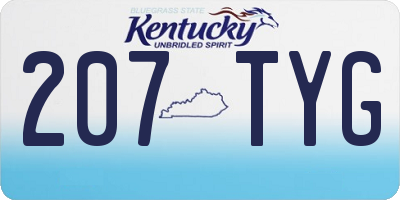 KY license plate 207TYG