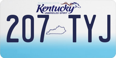 KY license plate 207TYJ