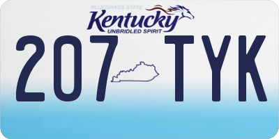 KY license plate 207TYK