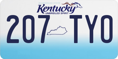 KY license plate 207TYO