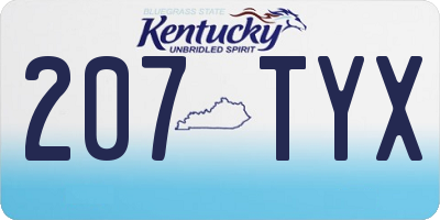 KY license plate 207TYX