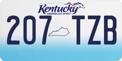 KY license plate 207TZB
