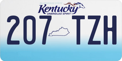 KY license plate 207TZH