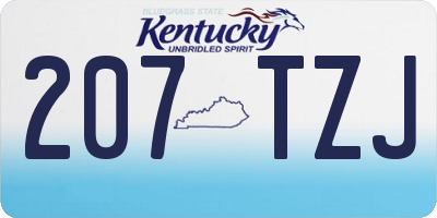 KY license plate 207TZJ