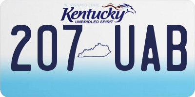 KY license plate 207UAB