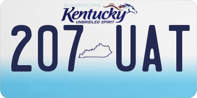 KY license plate 207UAT