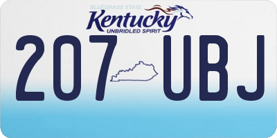 KY license plate 207UBJ