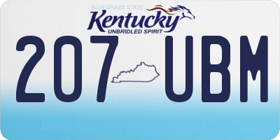 KY license plate 207UBM