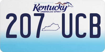 KY license plate 207UCB