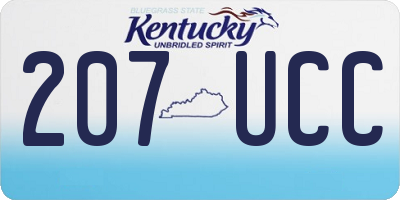 KY license plate 207UCC