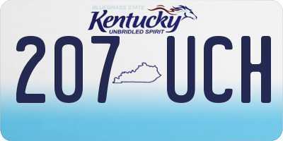 KY license plate 207UCH