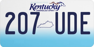 KY license plate 207UDE
