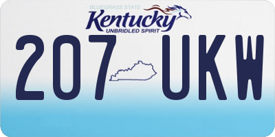 KY license plate 207UKW