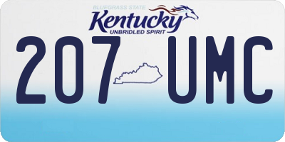 KY license plate 207UMC