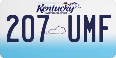 KY license plate 207UMF