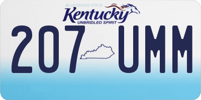 KY license plate 207UMM