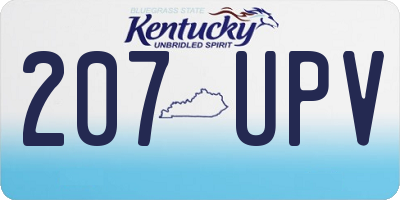 KY license plate 207UPV