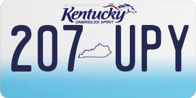 KY license plate 207UPY
