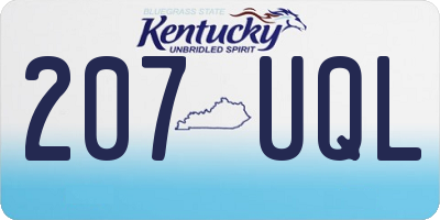 KY license plate 207UQL
