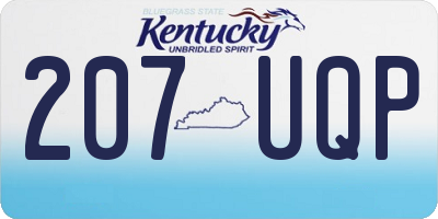 KY license plate 207UQP