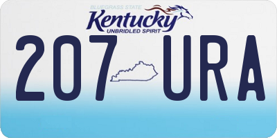 KY license plate 207URA