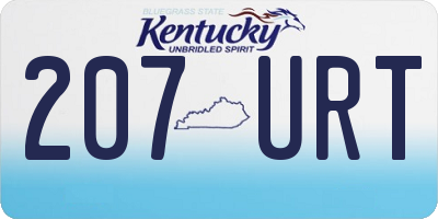 KY license plate 207URT