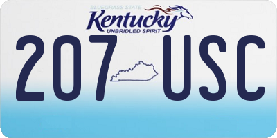 KY license plate 207USC