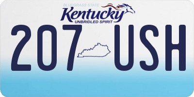 KY license plate 207USH