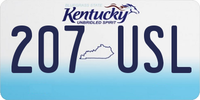 KY license plate 207USL