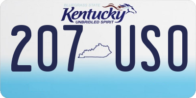 KY license plate 207USO