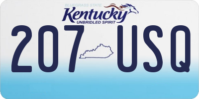 KY license plate 207USQ