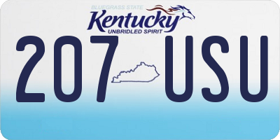 KY license plate 207USU