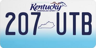 KY license plate 207UTB