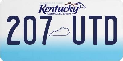 KY license plate 207UTD