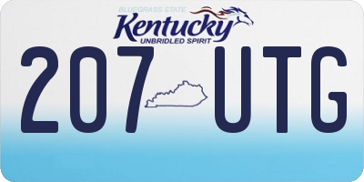 KY license plate 207UTG