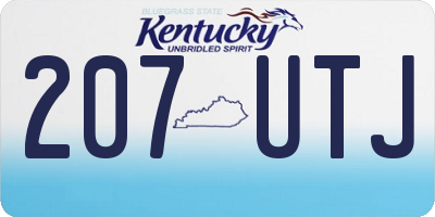 KY license plate 207UTJ