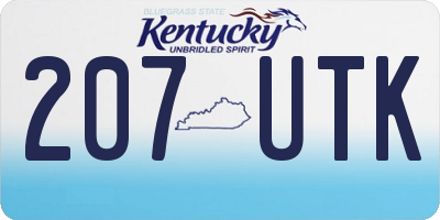 KY license plate 207UTK