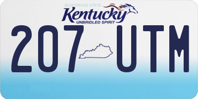 KY license plate 207UTM